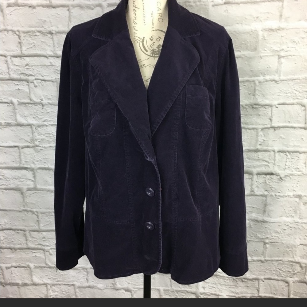 Lane Bryant Purple Corduroy Blazer Size 20
